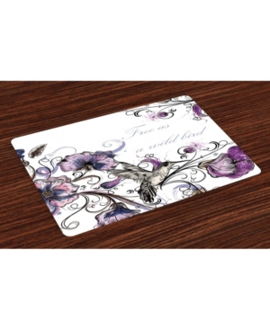 Ambesonne Hummingbird Place Mats Set of 4