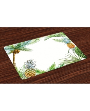 Ambesonne Pineapple Place Mats Set of 4