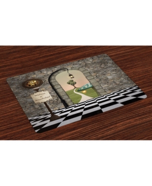 Ambesonne Alice In Wonderland Place Mats Set of 4