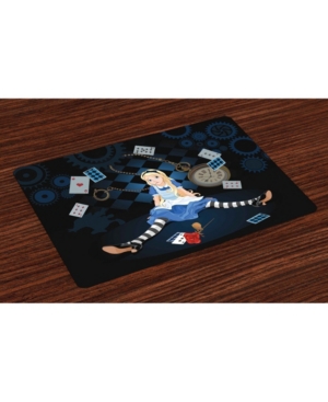 Ambesonne Alice In Wonderland Place Mats Set of 4