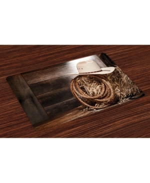 Ambesonne Western Place Mats Set of 4