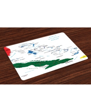 Ambesonne Wanderlust Place Mats Set of 4