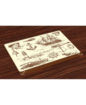 Ambesonne Marine Place Mats Set of 4