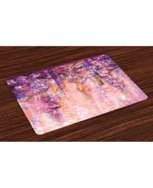 Ambesonne Flower Place Mats Set of 4