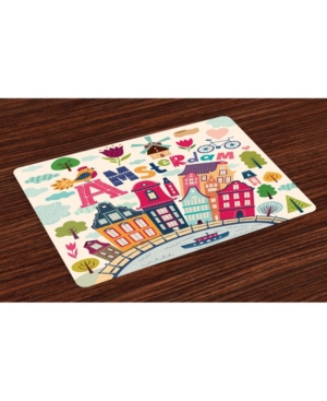 Ambesonne Dutch Place Mats Set of 4