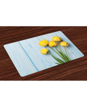 Ambesonne Tulip Place Mats Set of 4