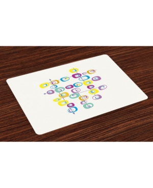 Ambesonne Mid Century Place Mats Set of 4