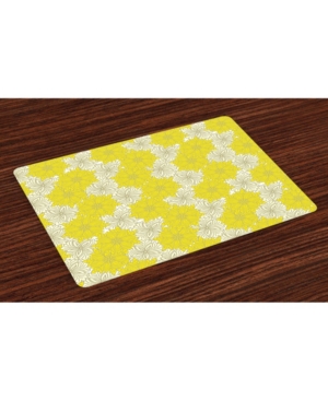 Ambesonne Flower Place Mats Set of 4