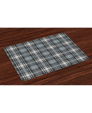 Ambesonne Checkered Place Mats Set of 4