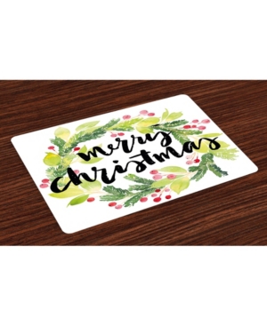 Ambesonne Christmas Place Mats Set of 4