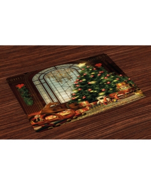 Ambesonne Christmas Place Mats Set of 4
