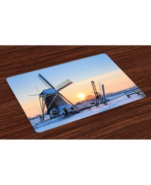 Ambesonne Windmill Place Mats Set of 4