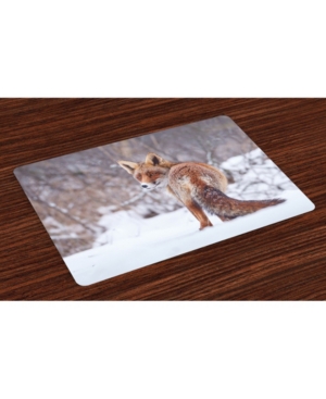 Ambesonne Fox Place Mats Set of 4