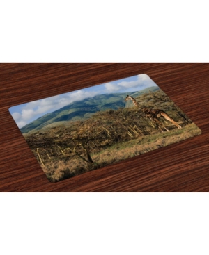 Ambesonne Zoo Place Mats Set of 4
