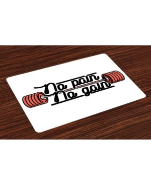Ambesonne Fitness Place Mats Set of 4