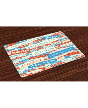 Ambesonne Fitness Place Mats Set of 4