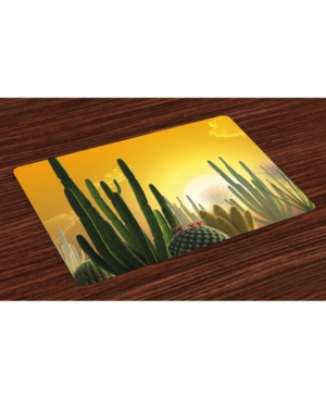 Ambesonne Cactus Place Mats Set of 4