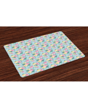 Ambesonne Shabby Flora Place Mats Set of 4
