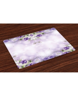 Ambesonne Floral Place Mats Set of 4