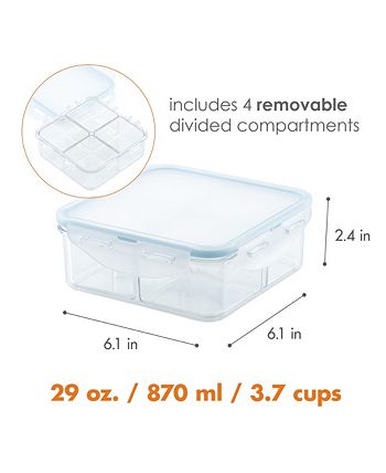 Lock n Lock - Purely Better™ 29-Oz. Square Food Storage Container with Divider