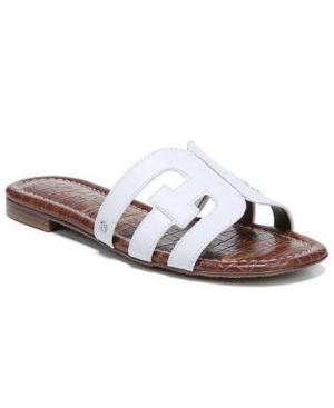 Sam Edelman Bay' Leather Slide Sandals In White