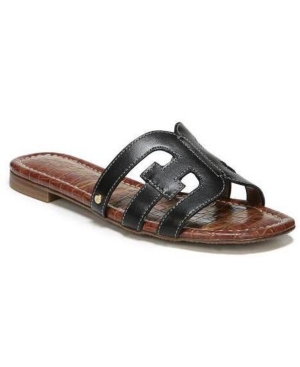 Sam Edelman Bay Cutout Slide Sandal In Black Leather