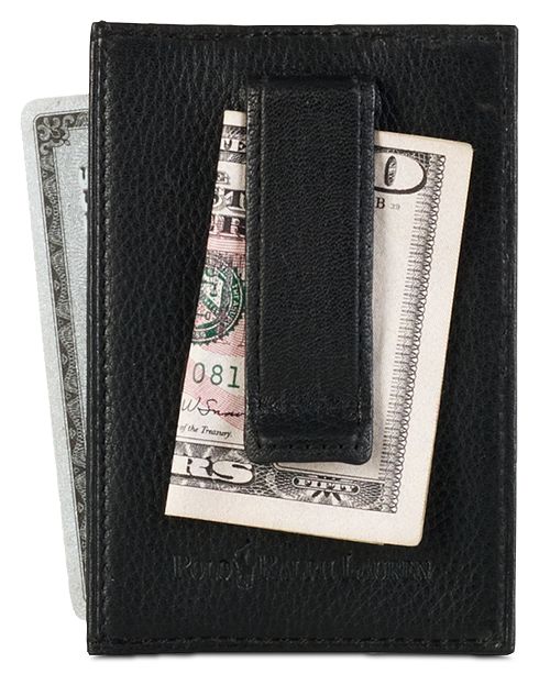 Polo Ralph Lauren Men's Accessories, Burnished Leather Card Case with