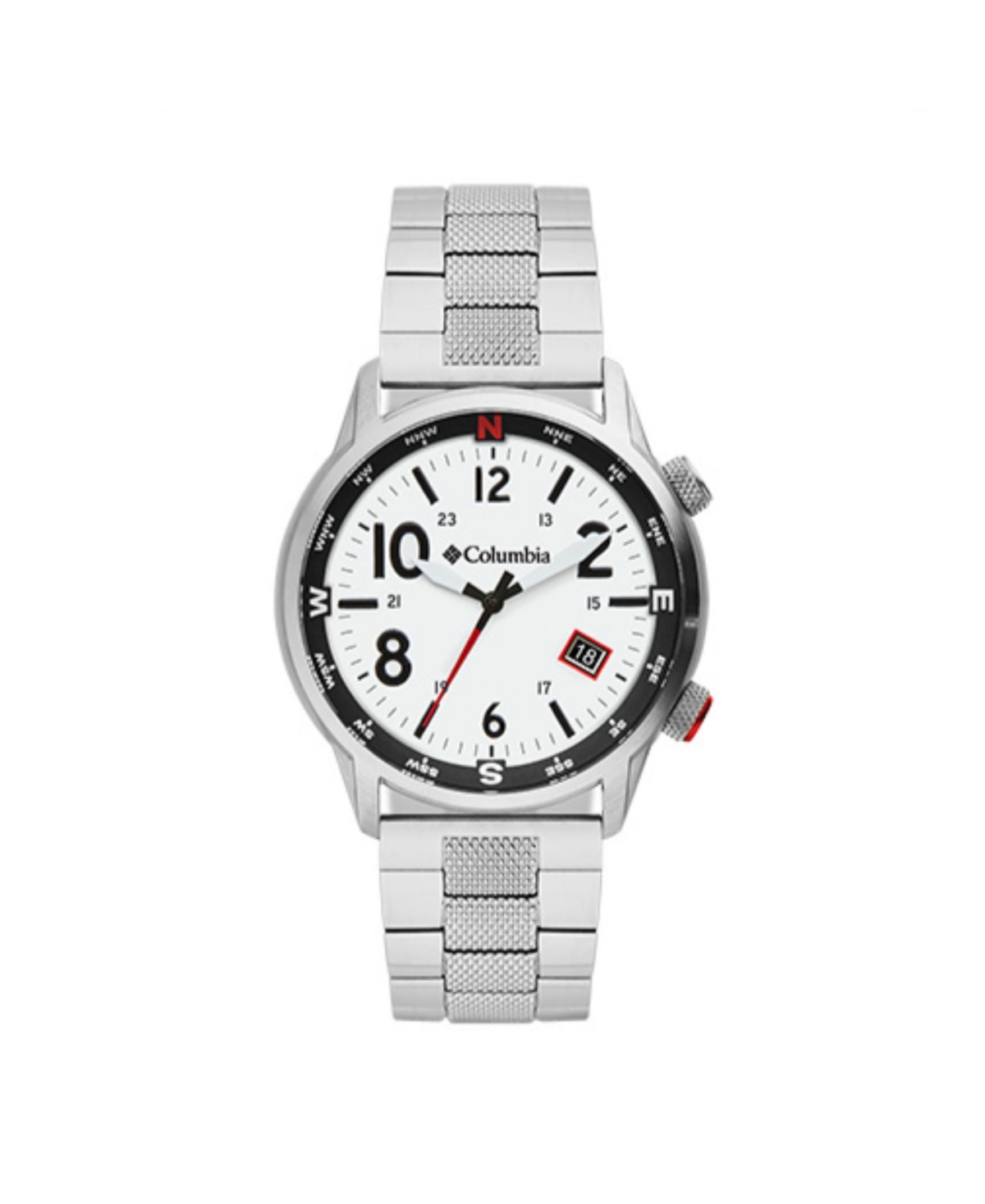 Men's Outbacker Silver-Tone Stainless Steel Bracelet Watch 42mm - Silver