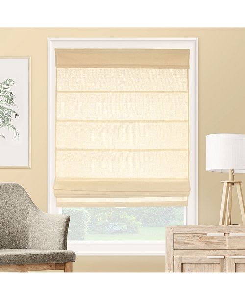 Chicology Cordless Roman Shades, Rustic Cotton Cascade Window Blind, 21