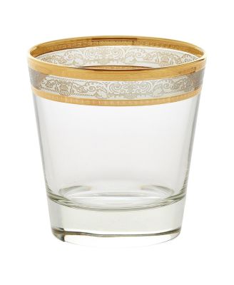 Melania Collection Multicolor Double Old Fashion Glasses, Set of 6 