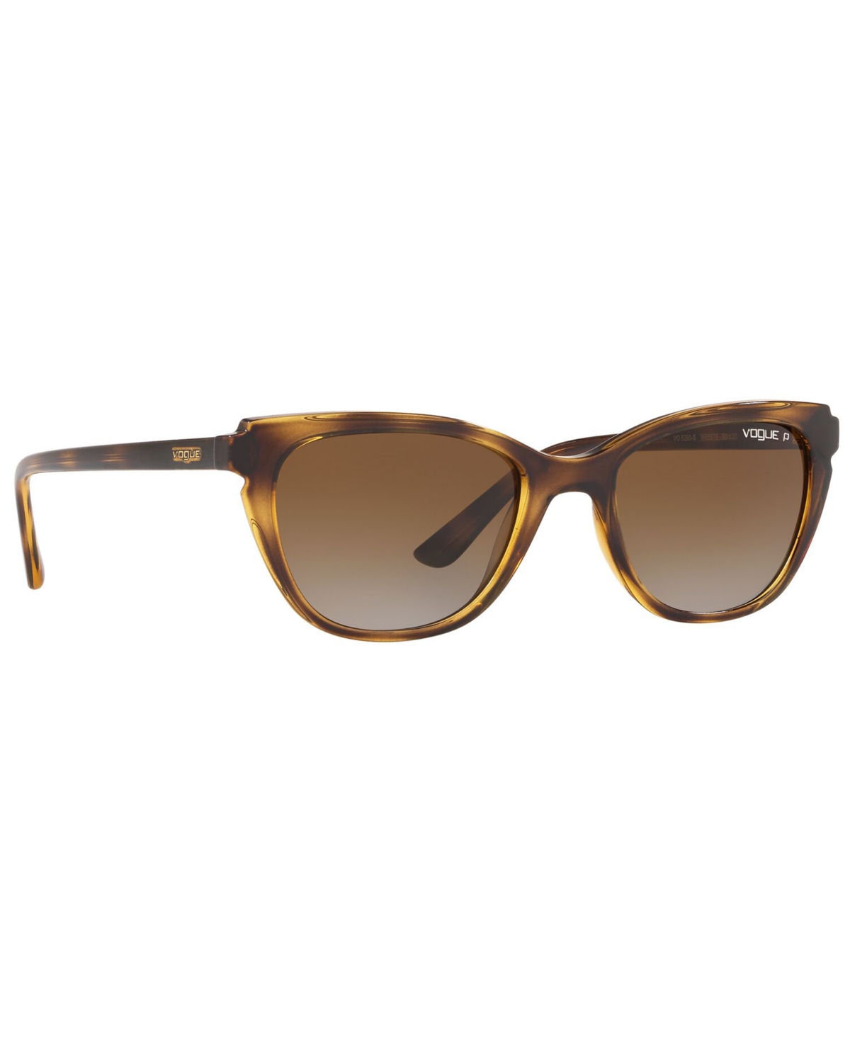 Shop Vogue Eyewear Polarized Sunglasses, Vo5293s 53 In Havana,polar Brown Grdient
