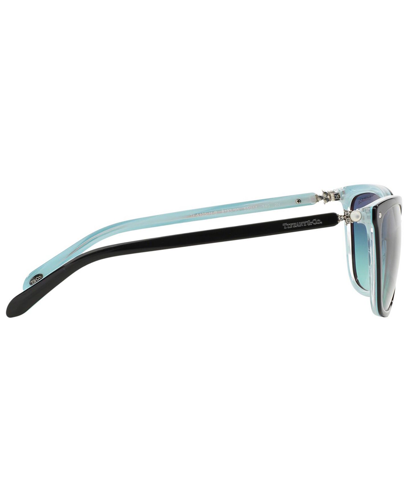 Женские солнцезащитные очки Tiffany & Co. Sunglasses, TF4105HB 55, цвет: Чёрный синий / Синий — фото 4
