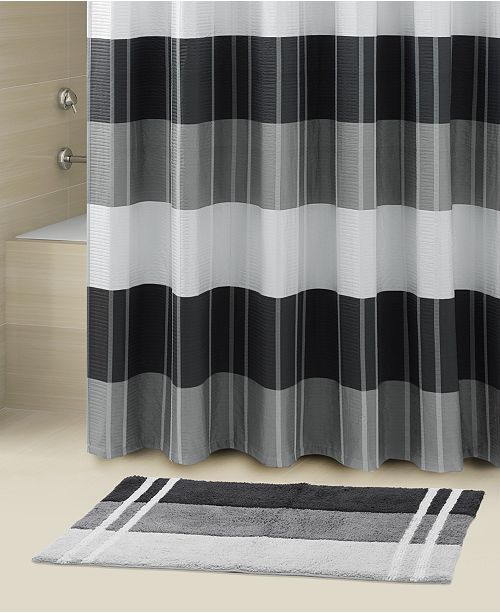 Croscill Fairfax Colorblocked Stripe 72 X 72 Shower Curtain