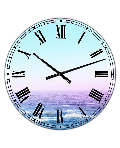 Designart Ocean View Oversized Nautical & Coastal Wall Clock 36" x 28" x 1" & Reviews Clocks