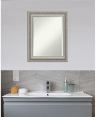Parlor Silver-tone Framed Bathroom Vanity Wall Mirror, 23.5" x 29.50"