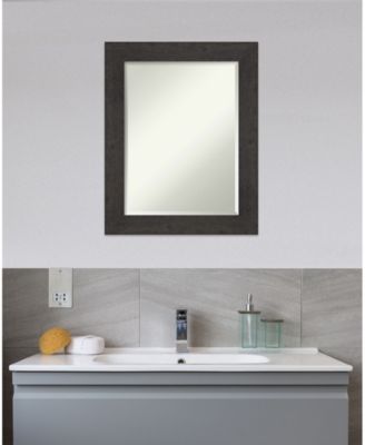 Rustic Plank Framed Bathroom Vanity Wall Mirror, 23.38" x 29.38"
