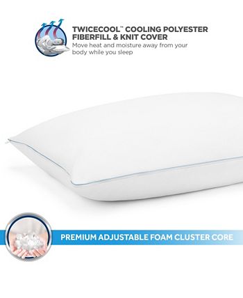 Great Sleep - Twice Cool Premium Adjustable Foam Cluster King Pillow