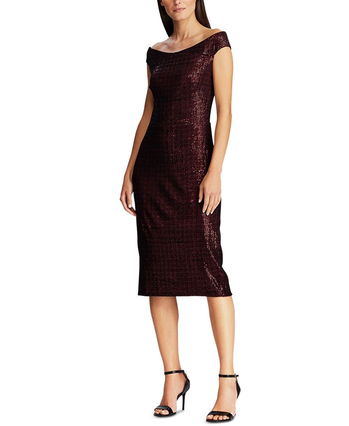 Lauren Ralph Lauren Sequined Chenille Dress & Reviews - Dresses - Women -  Macy's