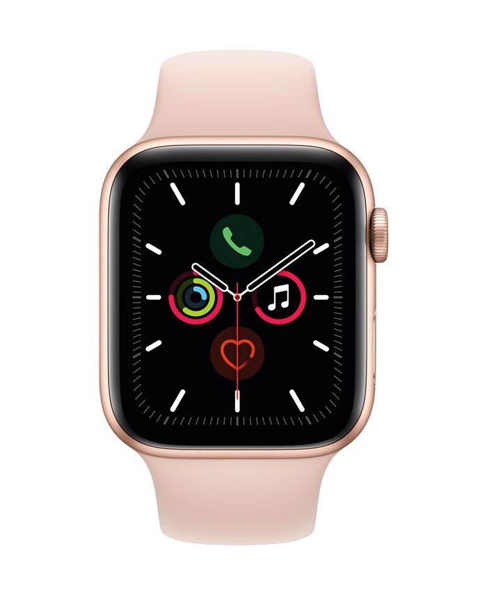 Apple Watch Series 5 GPS, 44mm Gold Aluminum Case with Pink Sand Sport ...