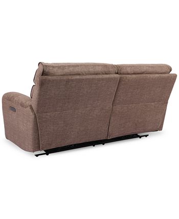 Furniture - Hutchenson 2-Pc. Fabric Sectional with 2 Power Headrests