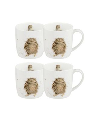  Wrendale Owl Mugs, Set of 4