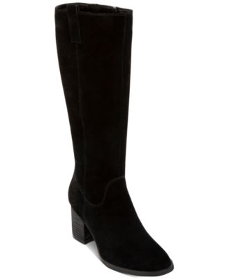 tall flat black boots womens