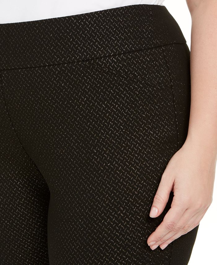 Charter Club Women's Tummy Control Pull on Pants White Size 14