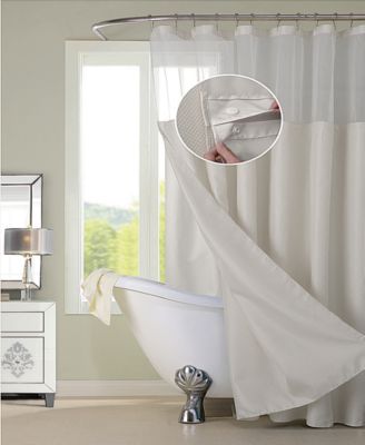 Waffle Complete Shower Curtain With Detachable Liner, 70" x 72"