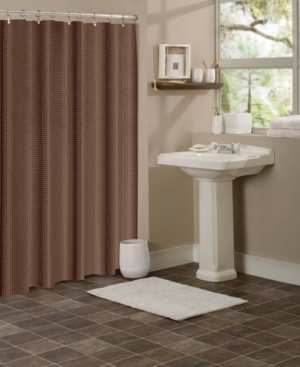Dainty Home Waffle Weaved Shower Curtain Bedding In Brown