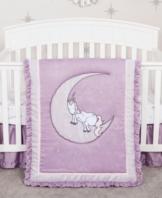 purple elephant crib bedding set