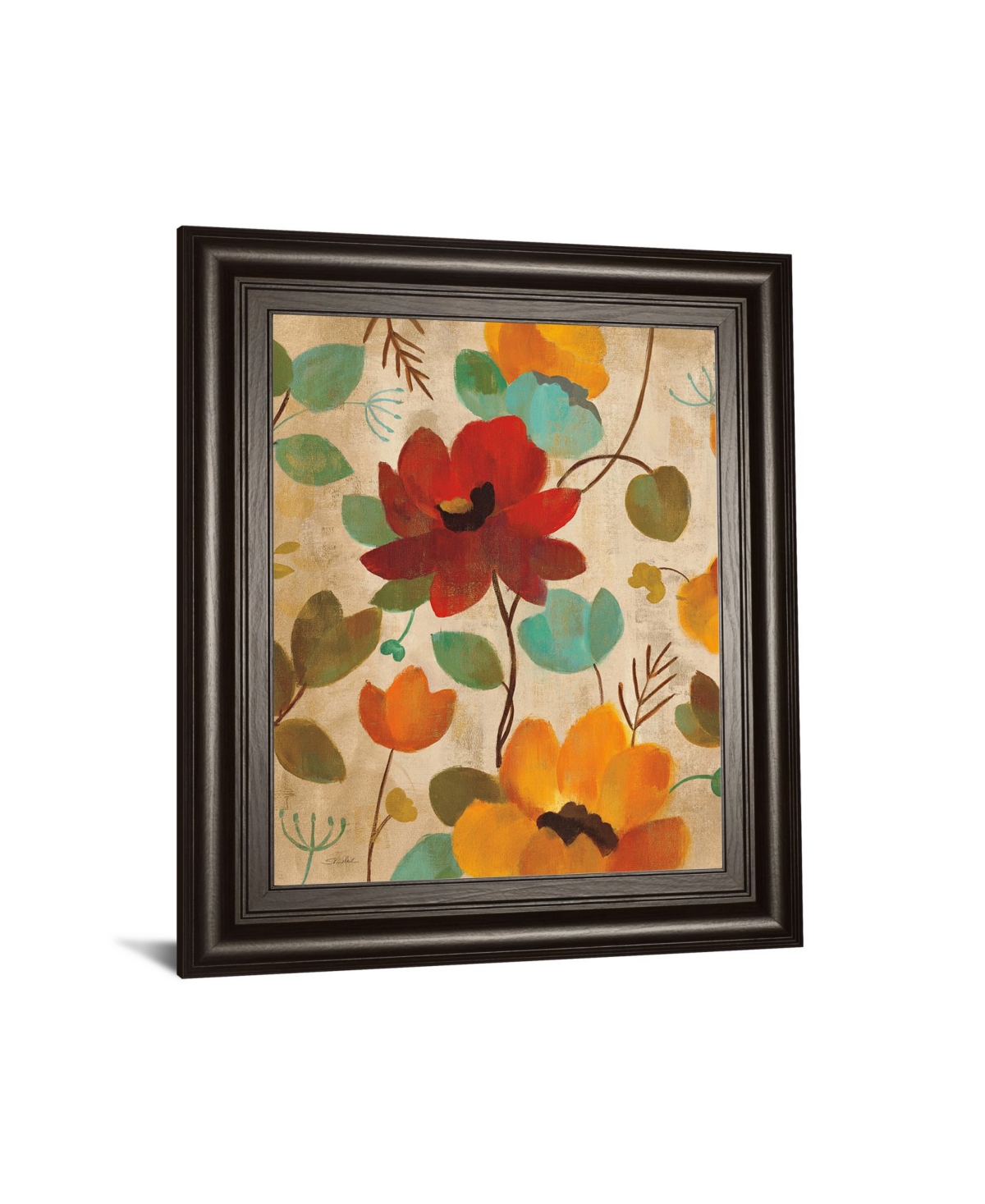 Classy Art Vibrant Embroidery Ii by Silvia Vassileva Framed Print Wall Art,