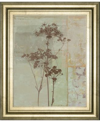 Silver Foliage II by Ella K. Framed Print Wall Art, 22" x 26"