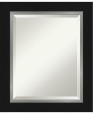 Eva Silver-tone Framed Bathroom Vanity Wall Mirror, 21.25" x 25.25"