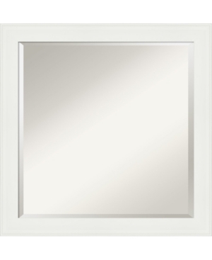 Amanti Art Vanity Framed Bathroom Vanity Wall Mirror, 23.38" X 23.38" In White